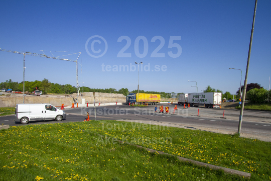 Vägbygge riksväg 50