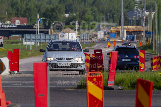 Vägbygge riksväg 50