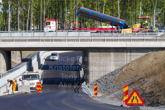 Vägbygge riksväg 50