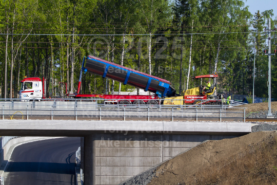 Vägbygge riksväg 50